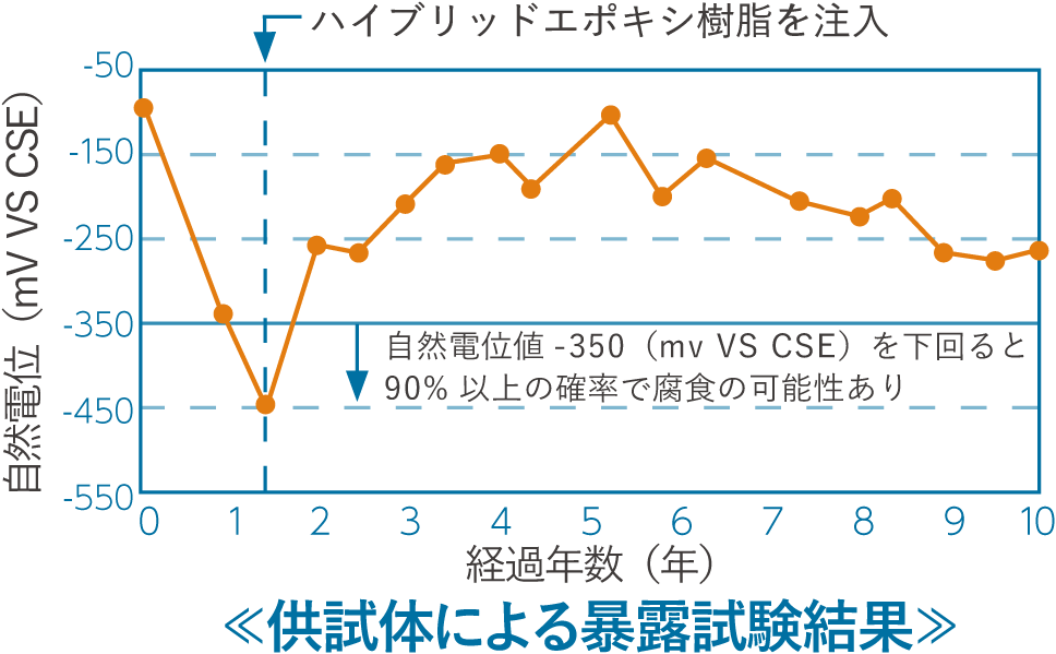 供試体による暴露試験結果